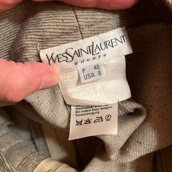 Yves Saint Laurent Encore Vintage Wool Speckled Trousers - Picture 2 of 8